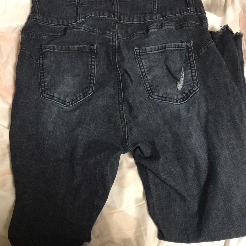High Rise Black Ripped Jeans - Picture 3 of 4